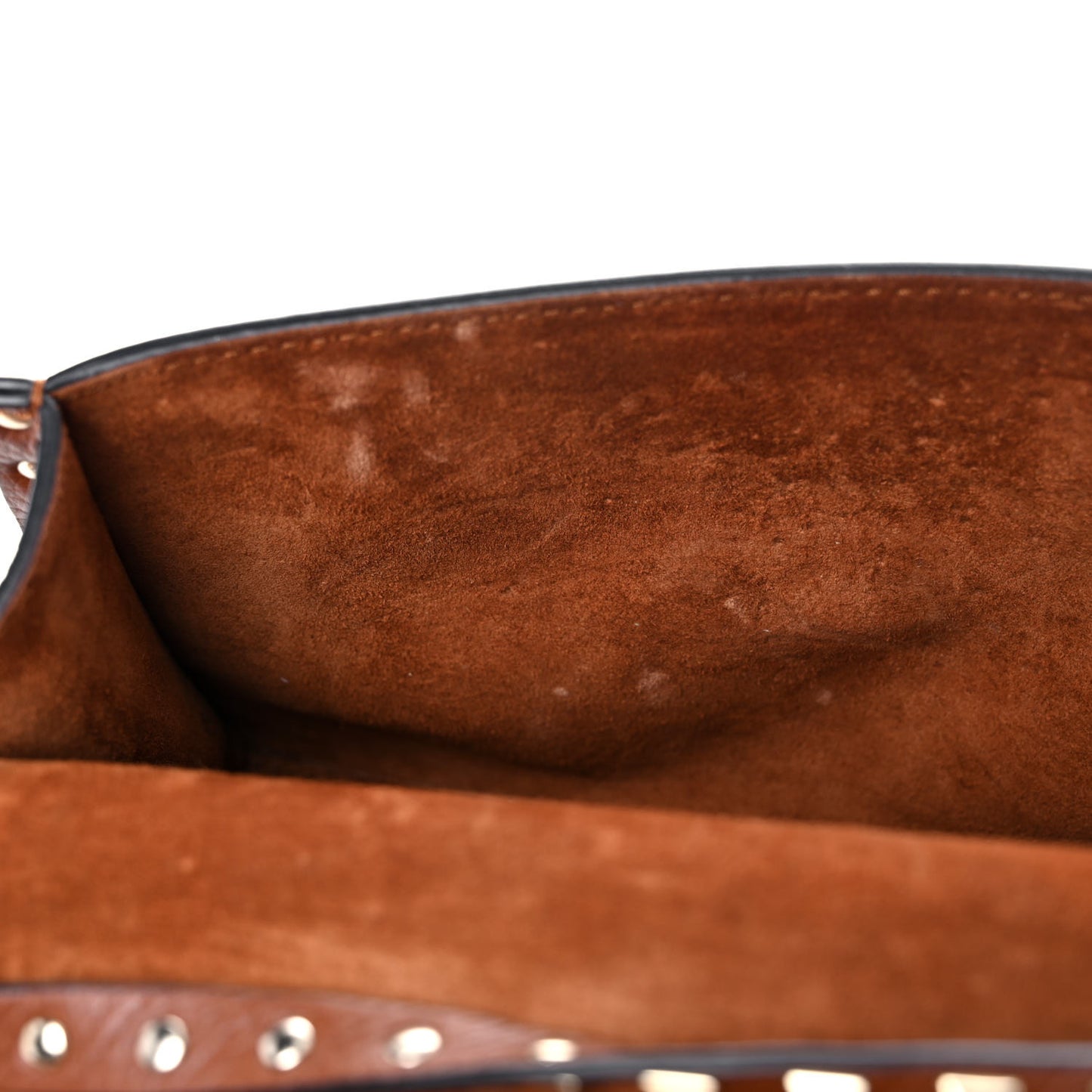 Pebbled Calfskin Medium Rockstud Flip Lock Crossbody Bag Saddle Brown