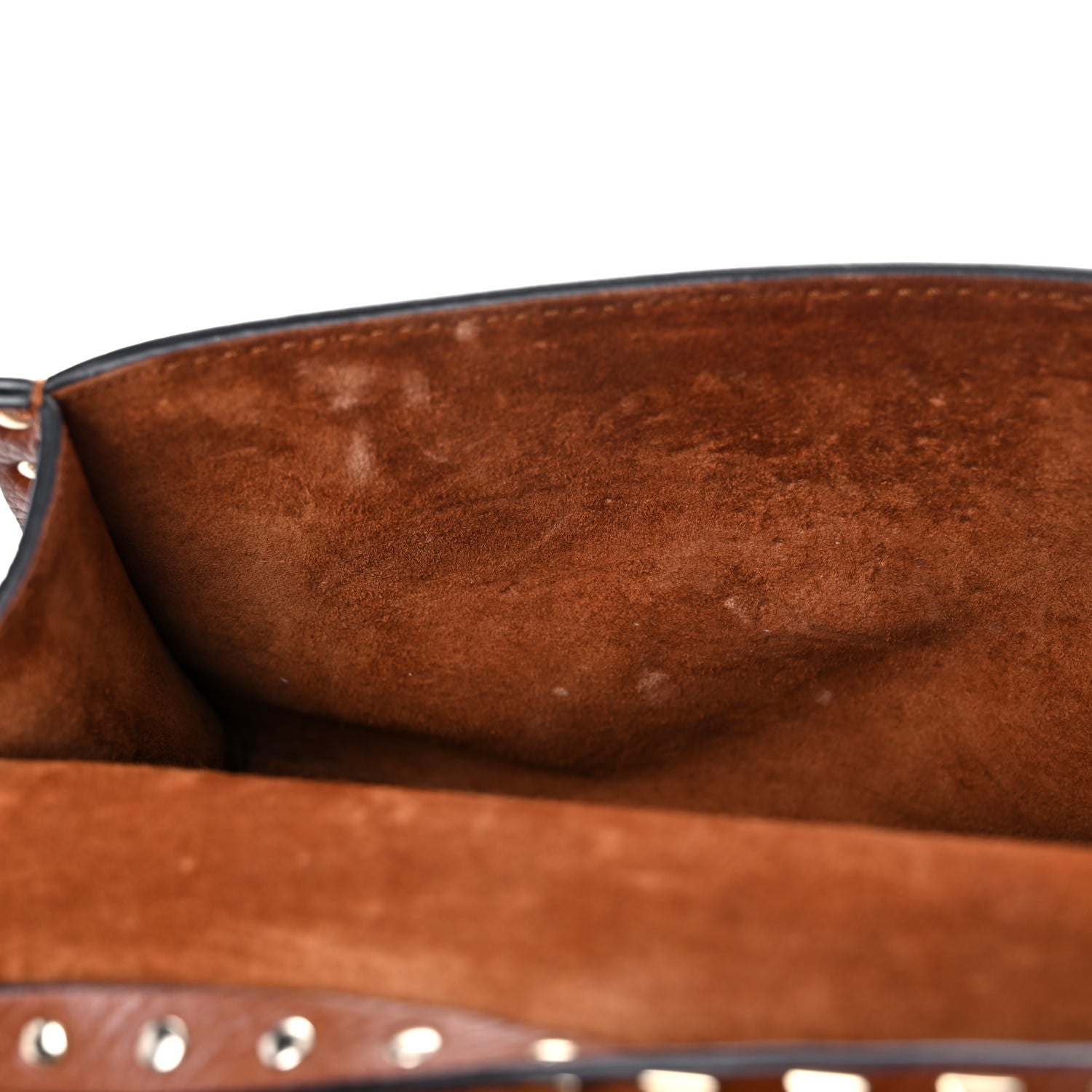 Valentino Garavani Pebbled Calfskin Medium Rockstud Flip Lock Crossbody Bag Saddle Brown 16 of 18