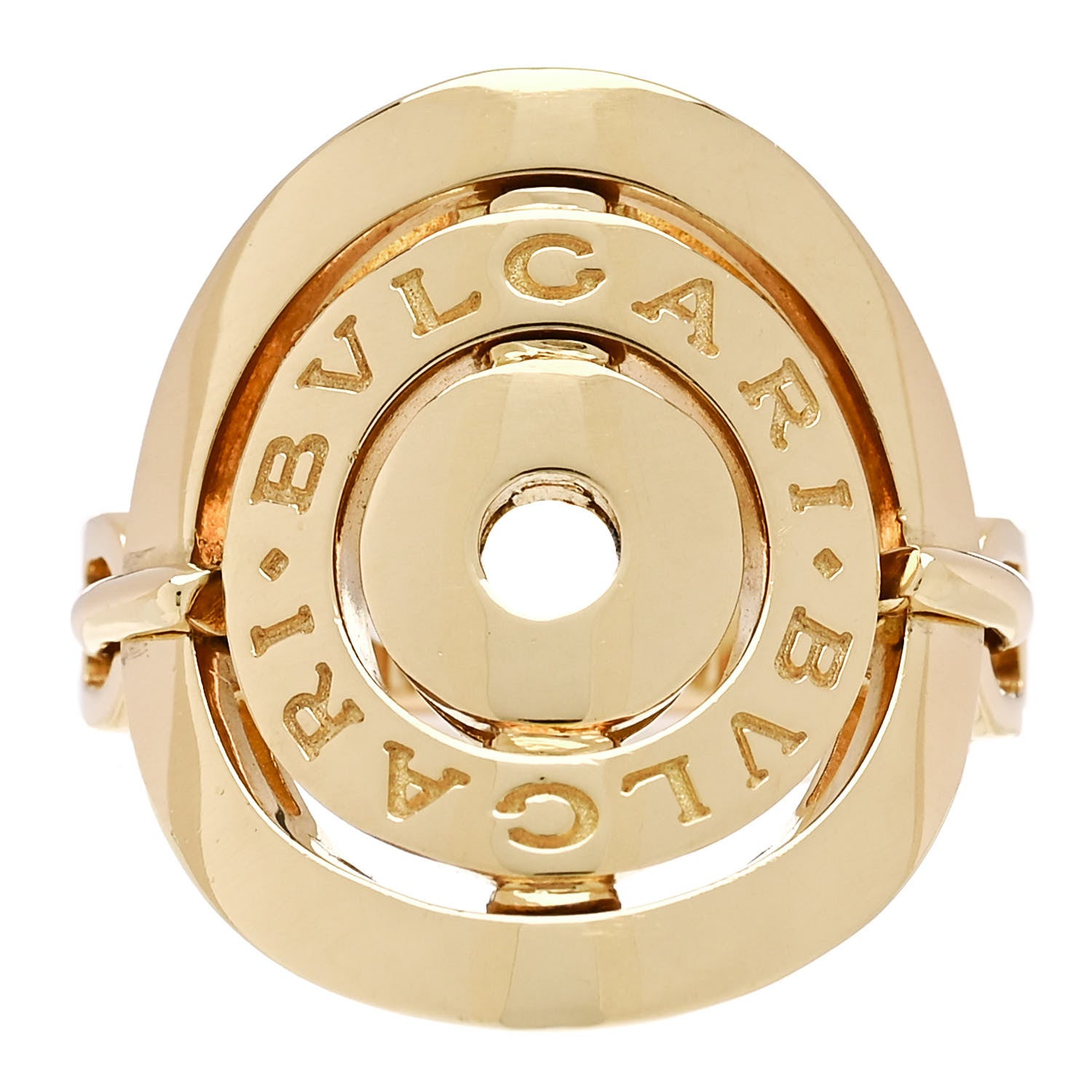 Bulgari 18K Yellow Gold Astrale Cerchi Ring 50 5.5 1 of 6