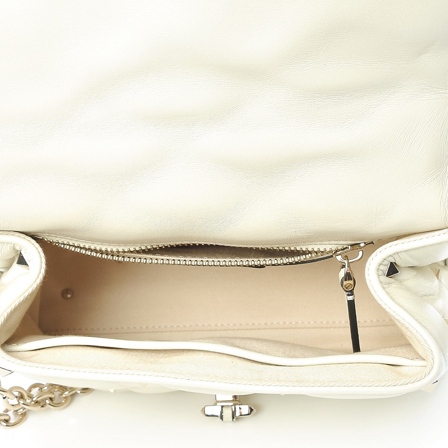 Nappa Small Candystud Crossbody Light Ivory