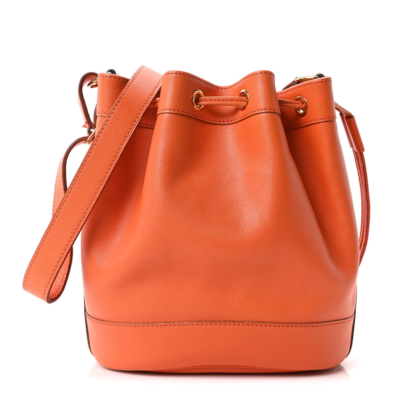 Hermes Swift Market Drawstring Bag Orange 1 of 8