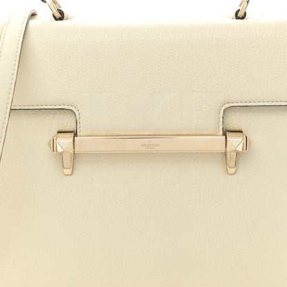 Valentino Garavani Grainy Calfskin Embossed VLTN Uptown Top Handle Bag Ivory 7 of 11