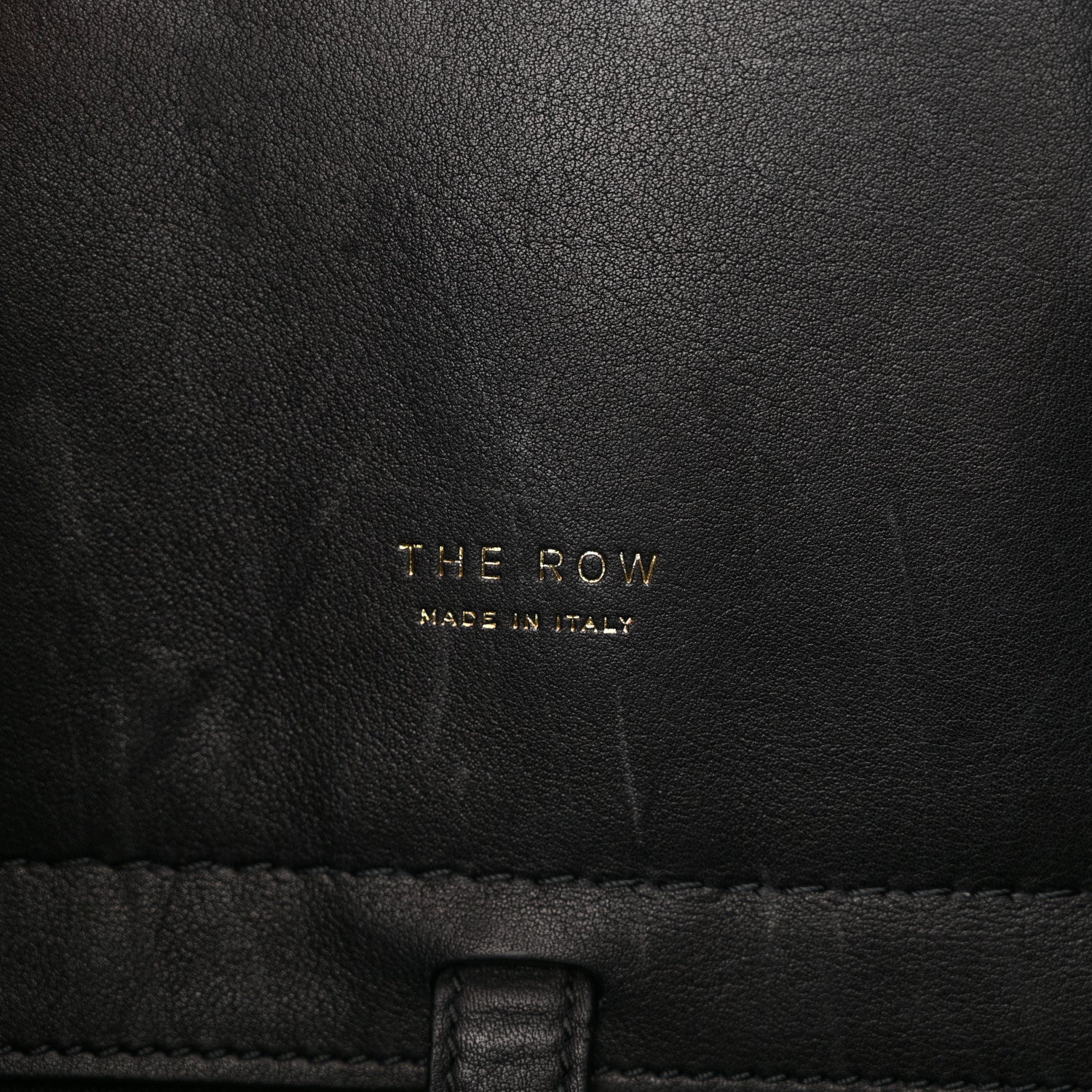 The Row Polished Saddle Calfskin Soft Margaux 17 Black 6 of 10