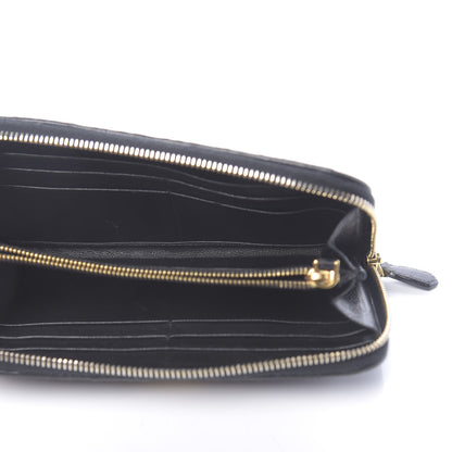 Prada Nappa Gaufre Zip Around Wallet Black 5 of 10