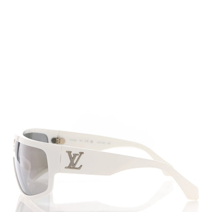 Louis Vuitton Acetate Crystal Cyclone Sport Mask Sunglasses Z1742U Ash Silver 3 of 7