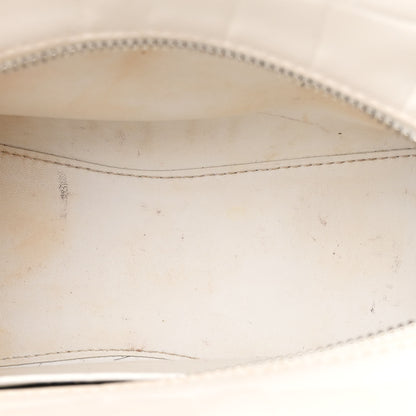 Balenciaga Semi Shiny Calfskin Crocodile Embossed Neo Classic Silver Hardware Mini City White 5 of 22