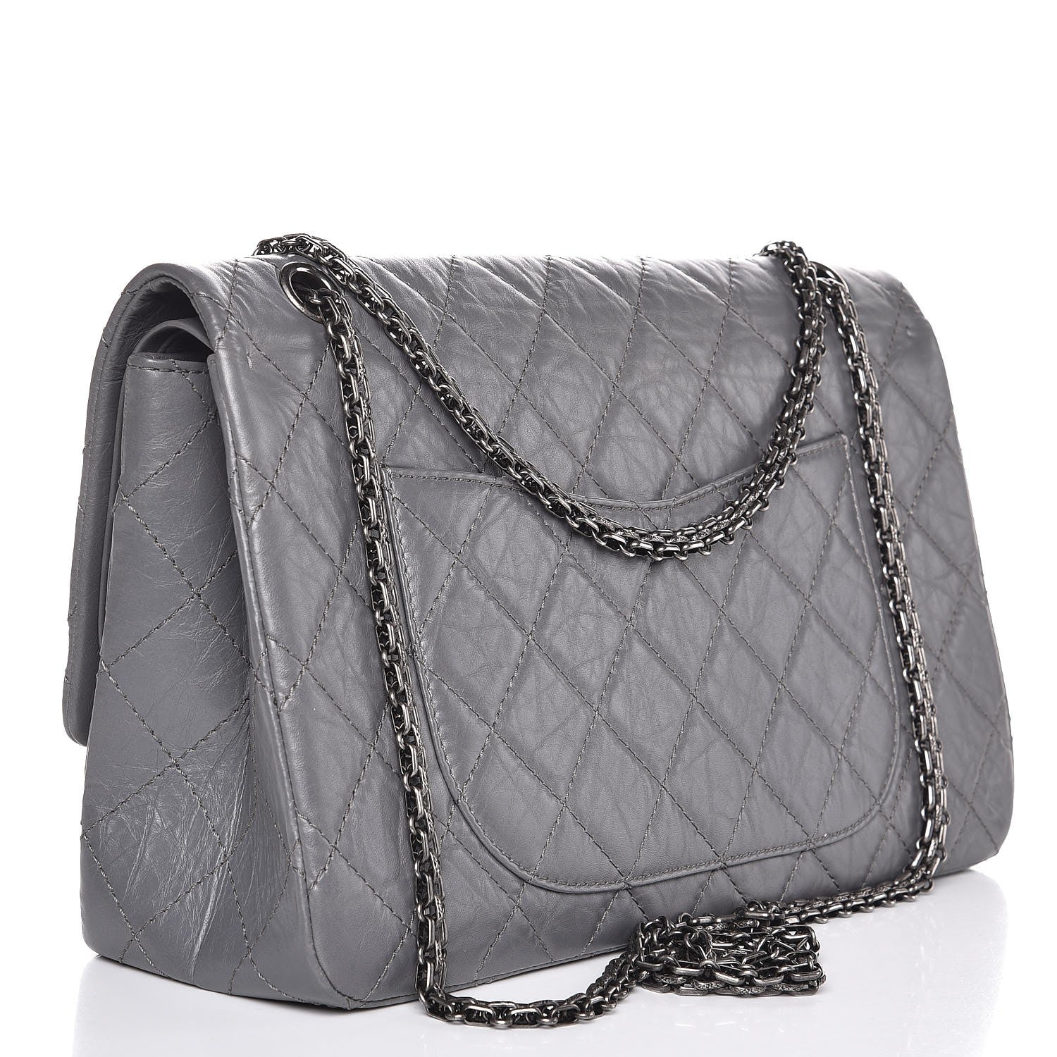 Chanel Aged Calfskin Quilted 2.55 Reissue 227 Flap Grey 3 of 7