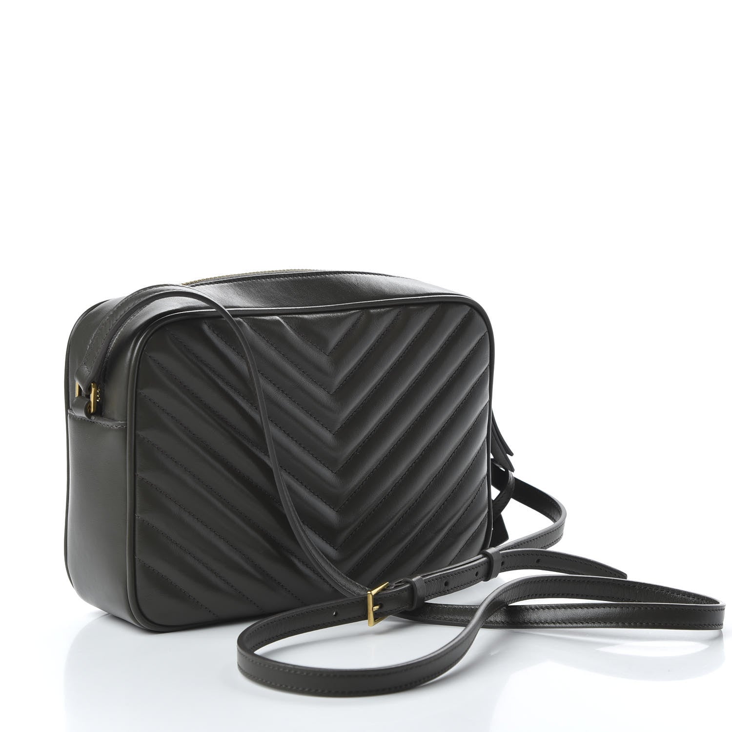 Saint Laurent Calfskin Matelasse Monogram Lou Camera Bag Military Olive 3 of 9