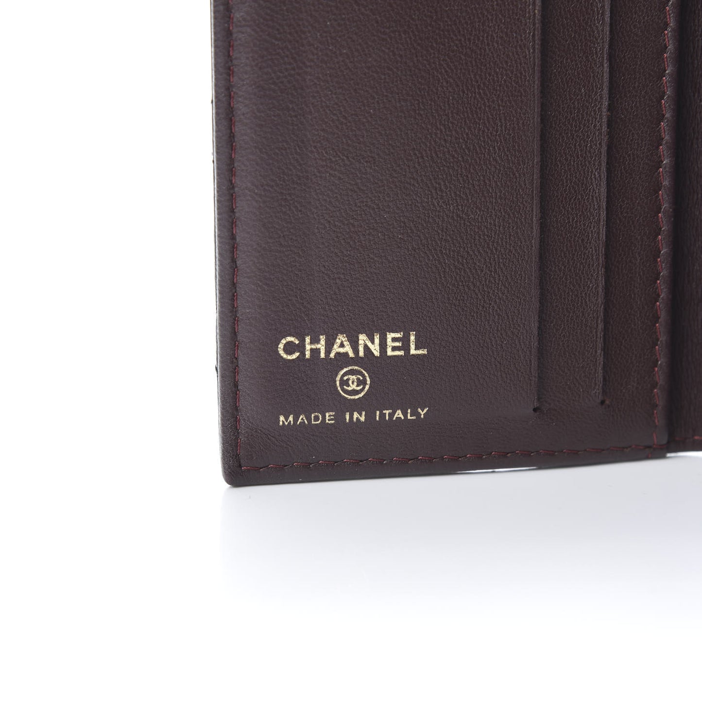 Lambskin Quilted Card Holder Wallet Black