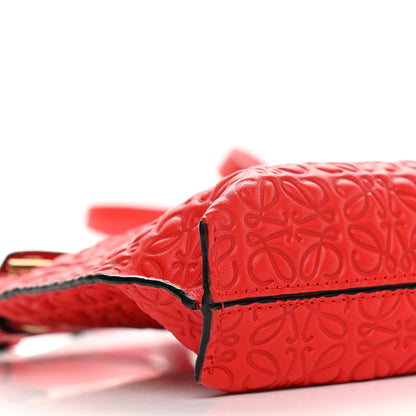 Loewe Calfskin Embossed Mini Repeat T Crossbody Bag Red 8 of 10