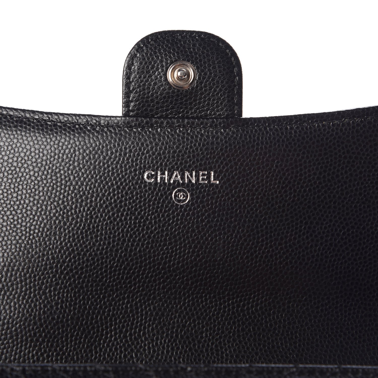 Chanel Caviar Chevron Quilted Large Flap Wallet Black 6 of 8