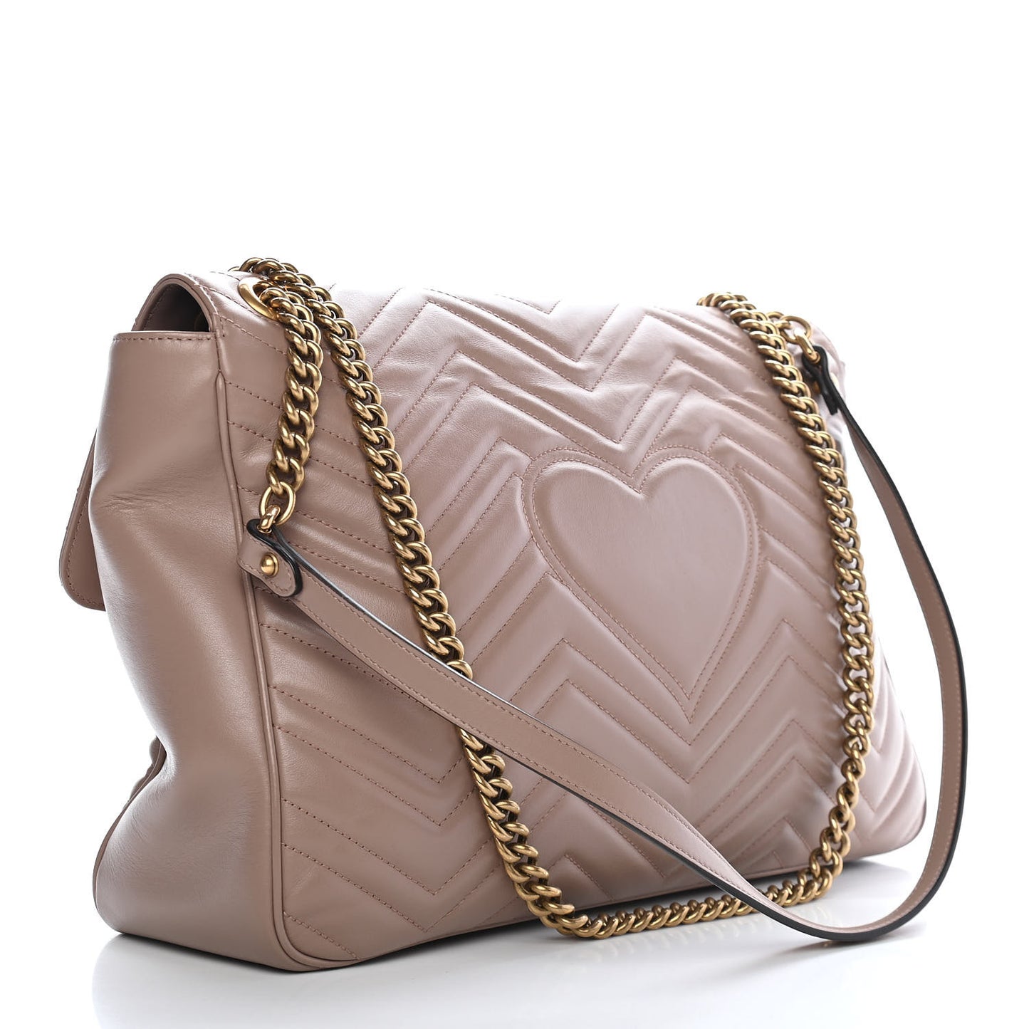 Calfskin Matelasse Large GG Marmont Shoulder Bag Porcelain Rose