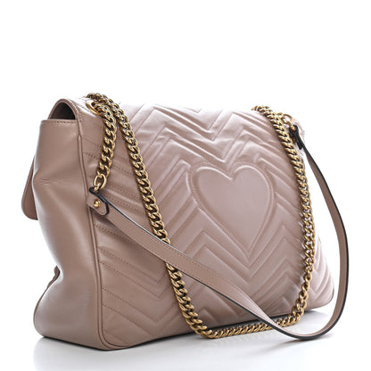 Gucci Calfskin Matelasse Large GG Marmont Shoulder Bag Porcelain Rose 4 of 9
