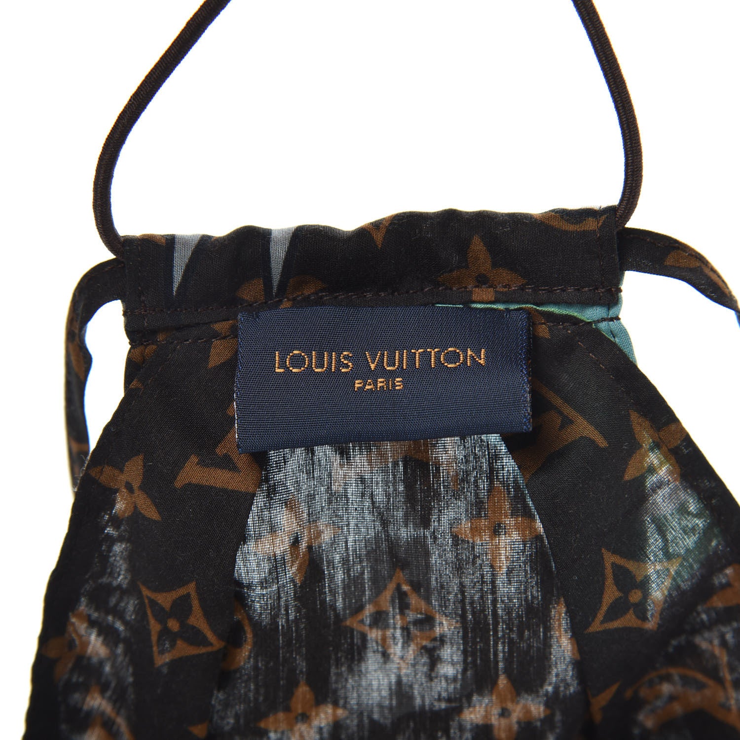 Louis Vuitton Cotton Silk Monogram LV Friends Face Mask Brown 4 of 5