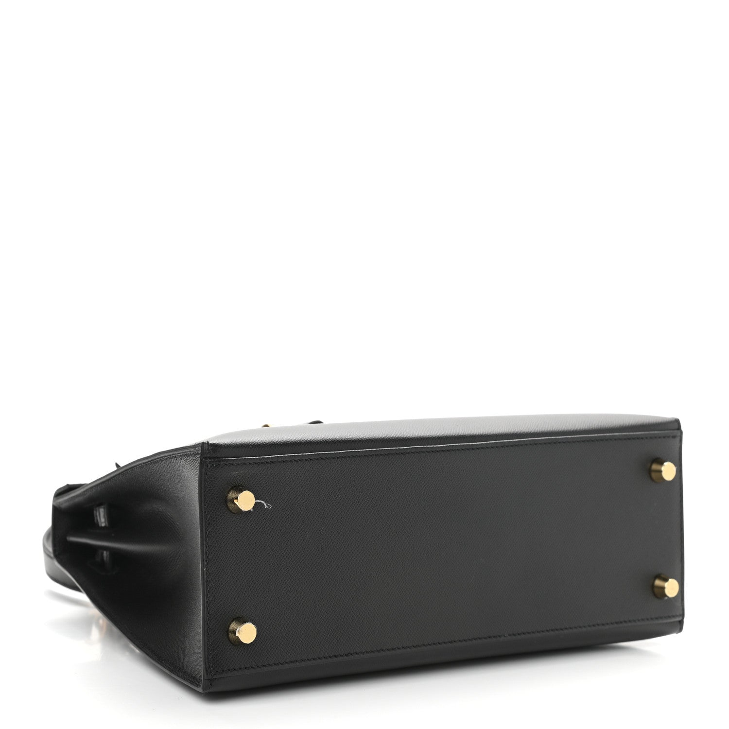 Hermes Madame Calfskin Shiny Niloticus Crocodile Kelly Sellier Touch 25 Black 4 of 10