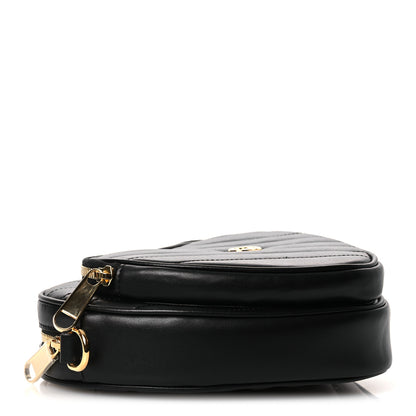 Gucci Calfskin Matelasse Diagonal Mini Interlocking G Heart Shoulder Bag Black 4 of 12