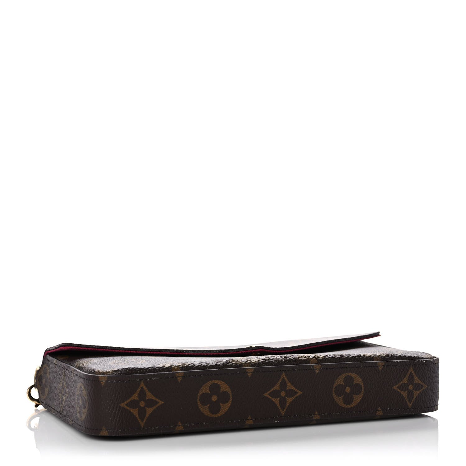 Louis Vuitton Monogram Pochette Felicie Chain Wallet Fuchsia 5 of 11