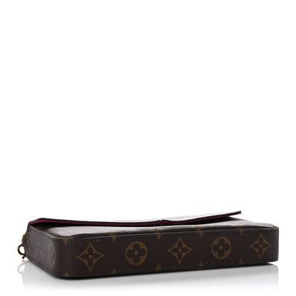 Louis Vuitton Monogram Pochette Felicie Chain Wallet Fuchsia 5 of 11