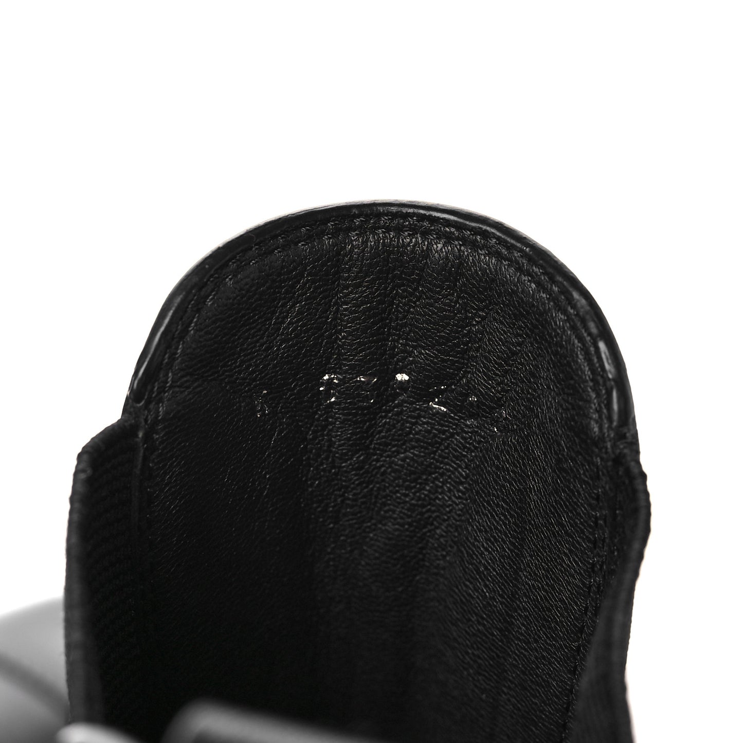 Calfskin Patent Cap Toe Ankle Boots 41 Black