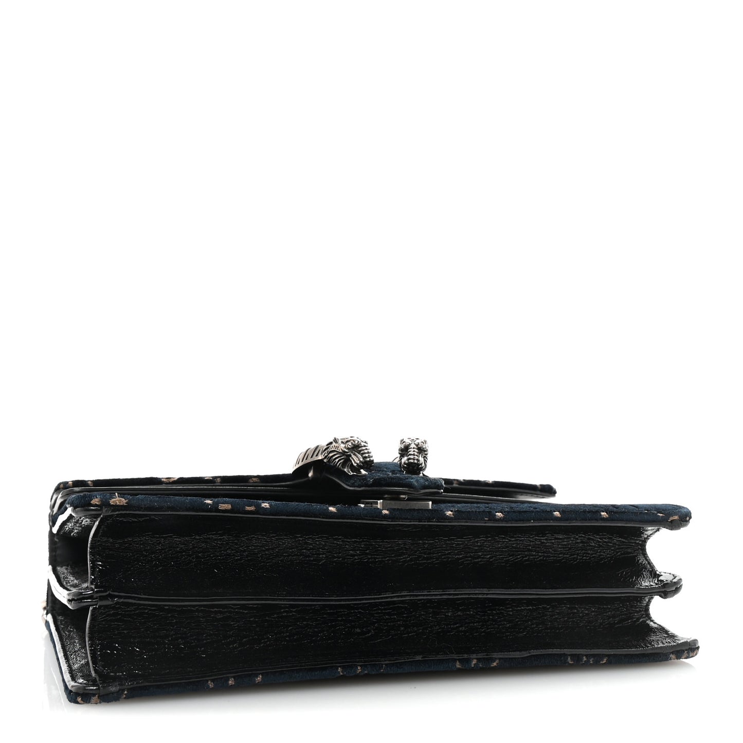 Velvet Skipper GG Monogram Small Dionysus Shoulder Bag Blue Beige Black