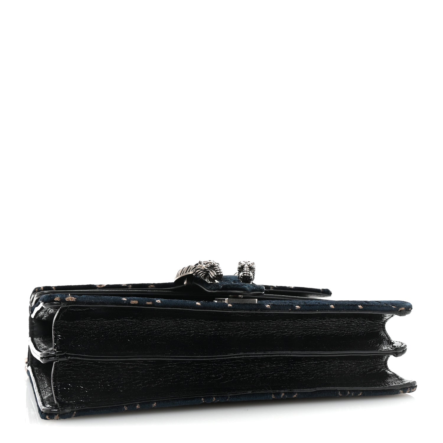 Gucci Velvet Skipper GG Monogram Small Dionysus Shoulder Bag Blue Beige Black 4 of 10