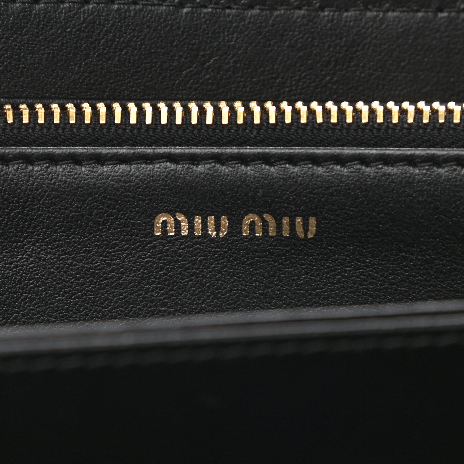 Miu Miu Goatskin Madras Heart Print Zip Around Wallet Black Rose 6 of 7