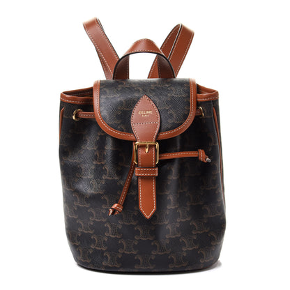 Celine Triomphe Canvas Calfskin Mini Folco Backpack Tan 1 of 9