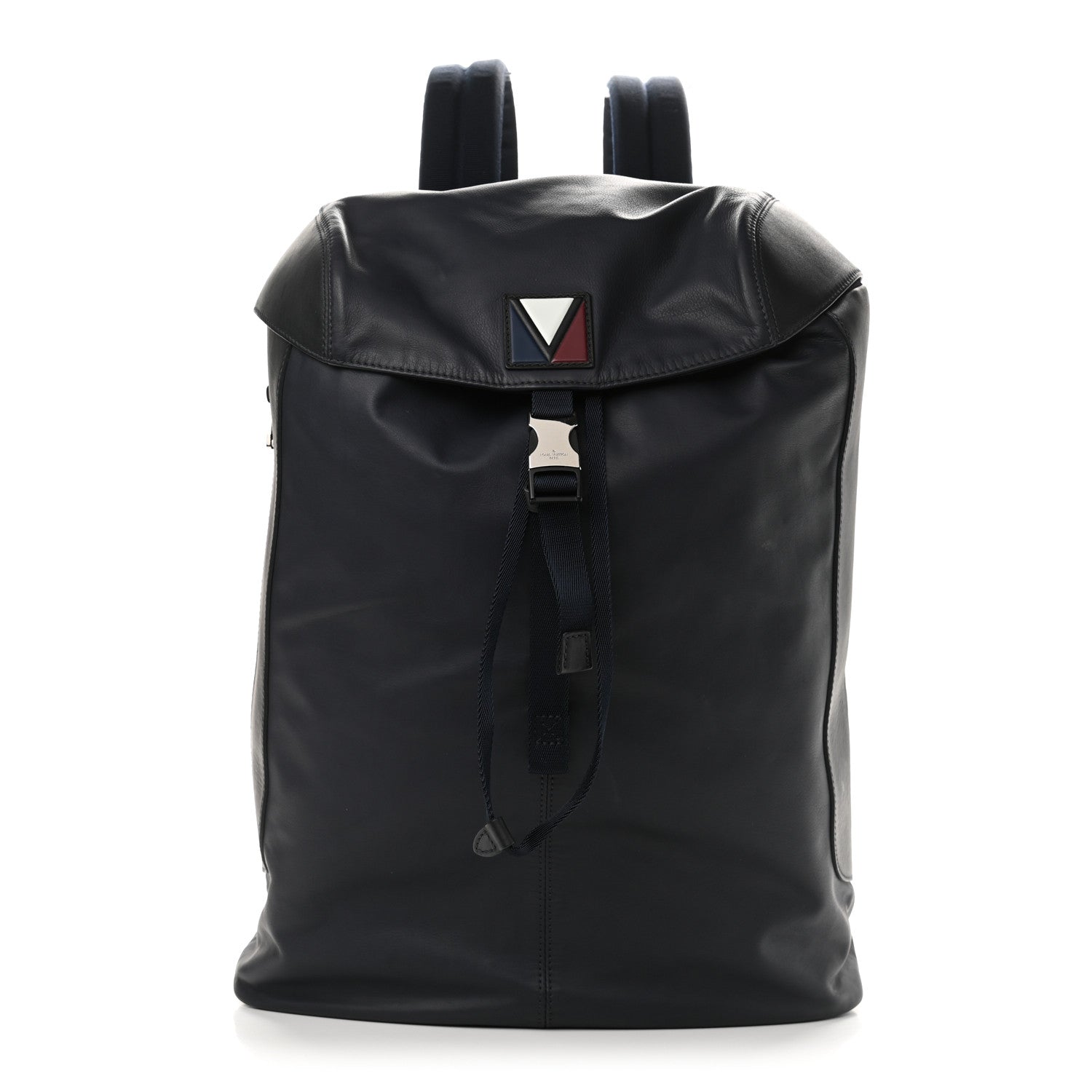 Louis Vuitton Calfskin Nylon V Line Pulse Backpack Navy Black 1 of 9