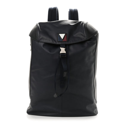 Louis Vuitton Calfskin Nylon V Line Pulse Backpack Navy Black 1 of 9