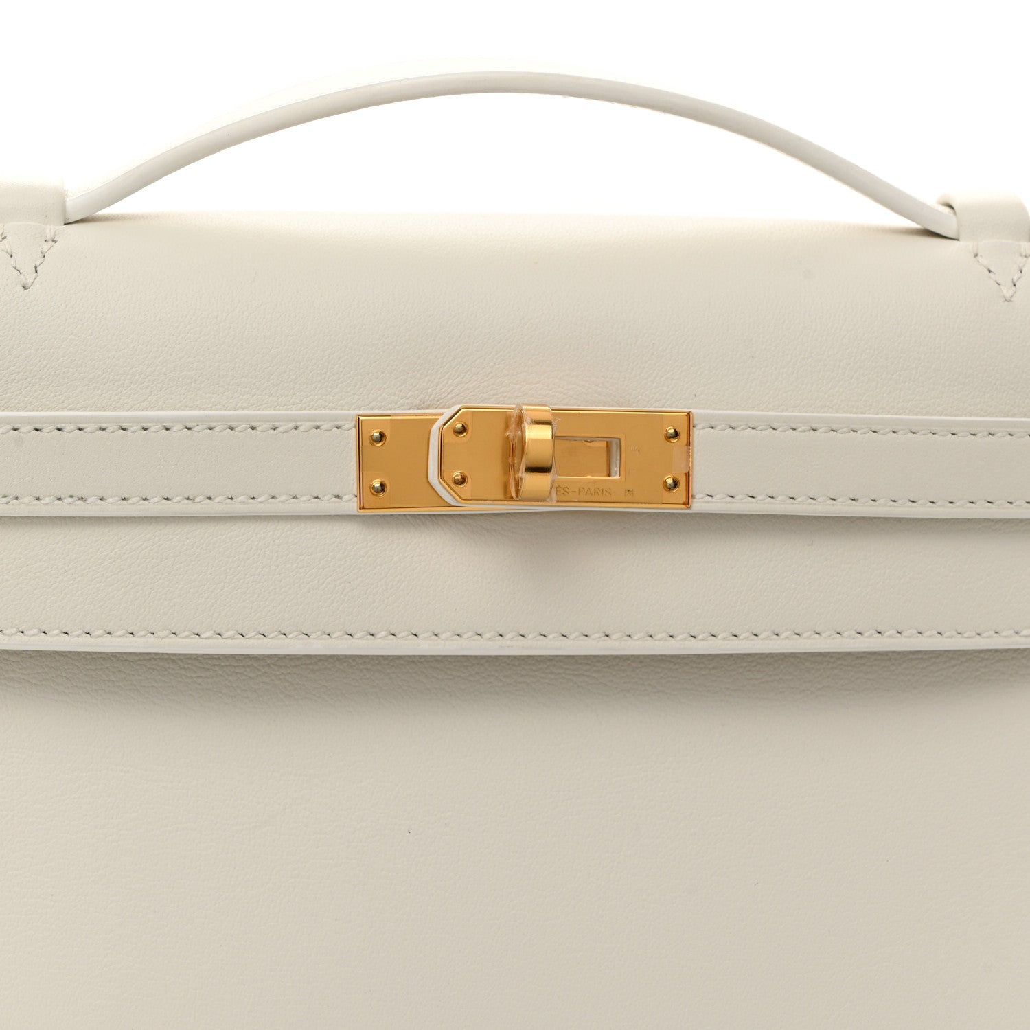 Hermes Swift Kelly Pochette Clutch White 8 of 11