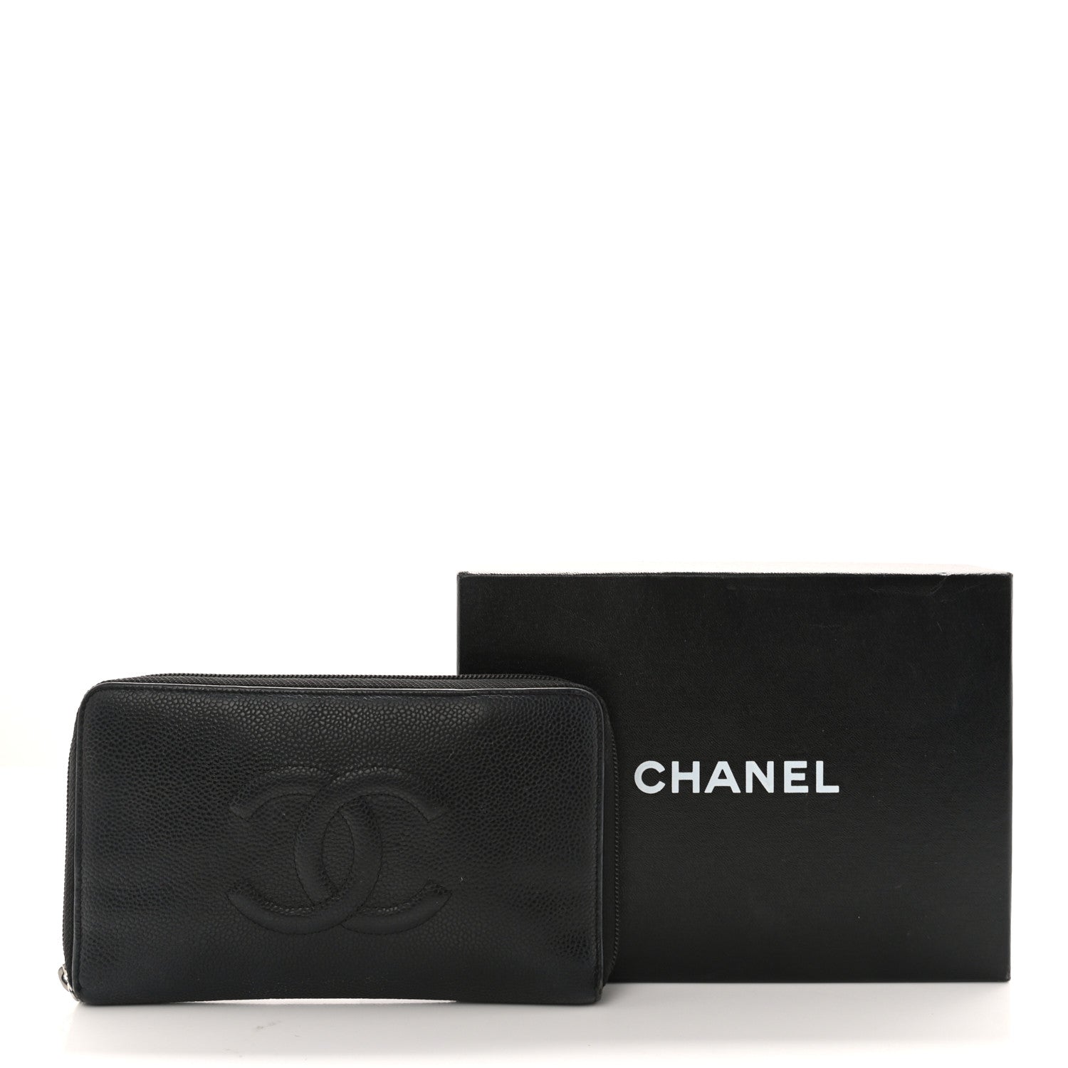 Chanel Caviar Large Timeless CC Zip Around Organizer Wallet Black 9 of 11