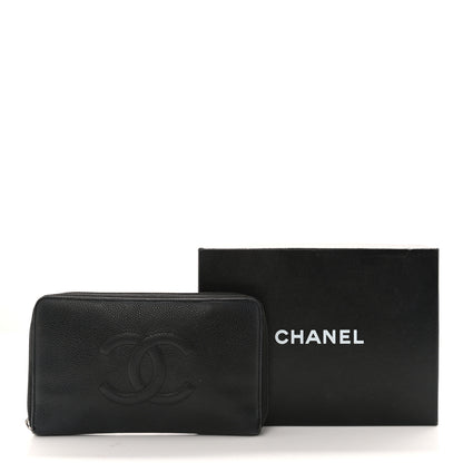 Chanel Caviar Large Timeless CC Zip Around Organizer Wallet Black 9 of 11