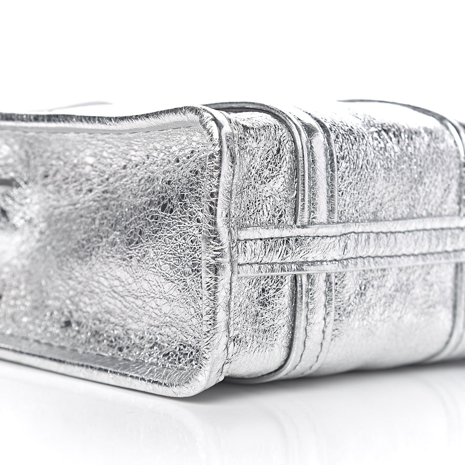 Balenciaga Metallic Calfskin XXS Bazar Shopper Tote Silver Hardware 7 of 9