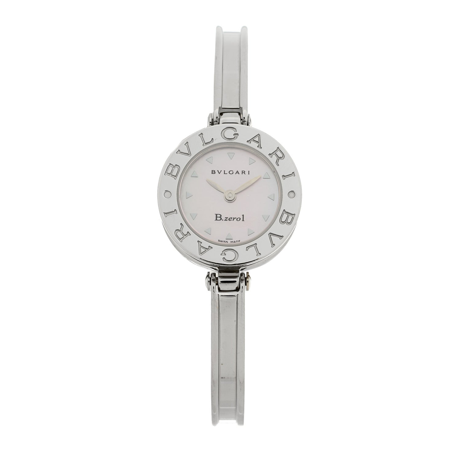 Bulgari Stainless Steel Pink Mother of Pearl 22mm B.zero1 Quartz Watch 1 of 4