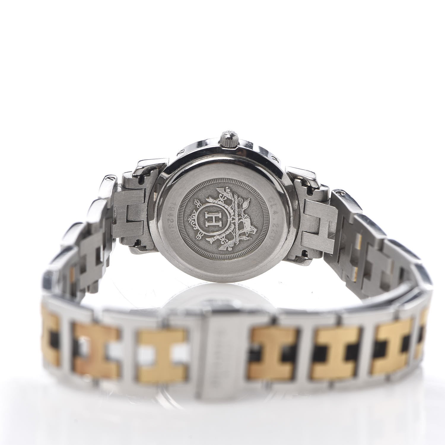 Hermes Stainless Steel 24mm Clipper Quartz Watch Gold 4 of 6