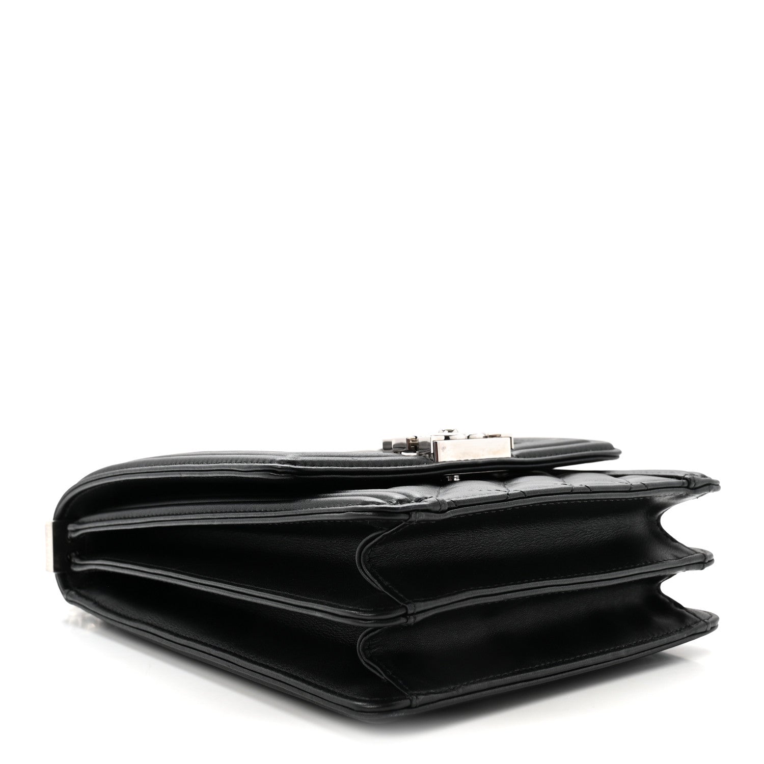 Chanel Calfskin Quilted North South Boy Flap Black 4 of 10
