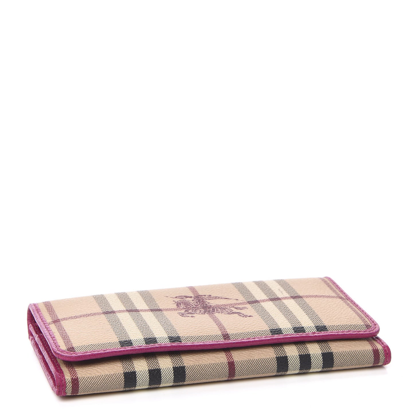 Haymarket Check Continental Wallet Rhubarb Pink