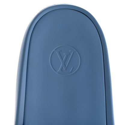 Louis Vuitton Rubber Monogram Embossed Sunbath Flat Mule 38 Blue 7 of 7