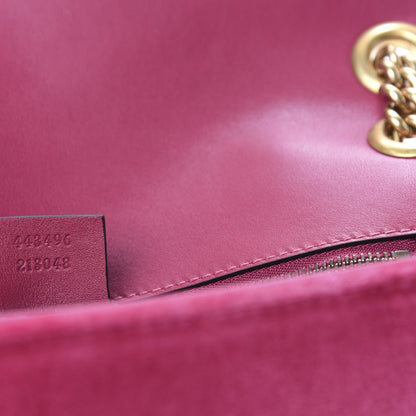 Gucci Velvet Matelasse Blind for Love Embroidered Medium GG Marmont Shoulder Bag Light Raspberry Rose Multicolor 9 of 10
