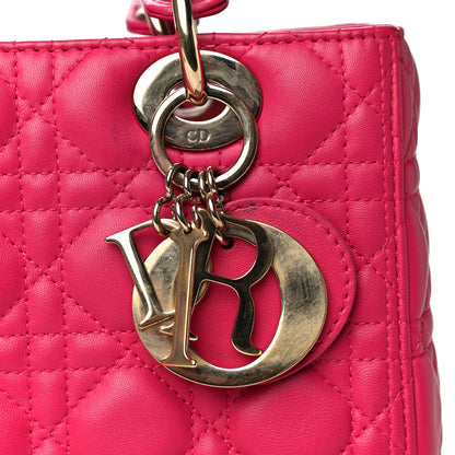 Christian Dior Lambskin Cannage Medium Lady Dior Pink 13 of 21