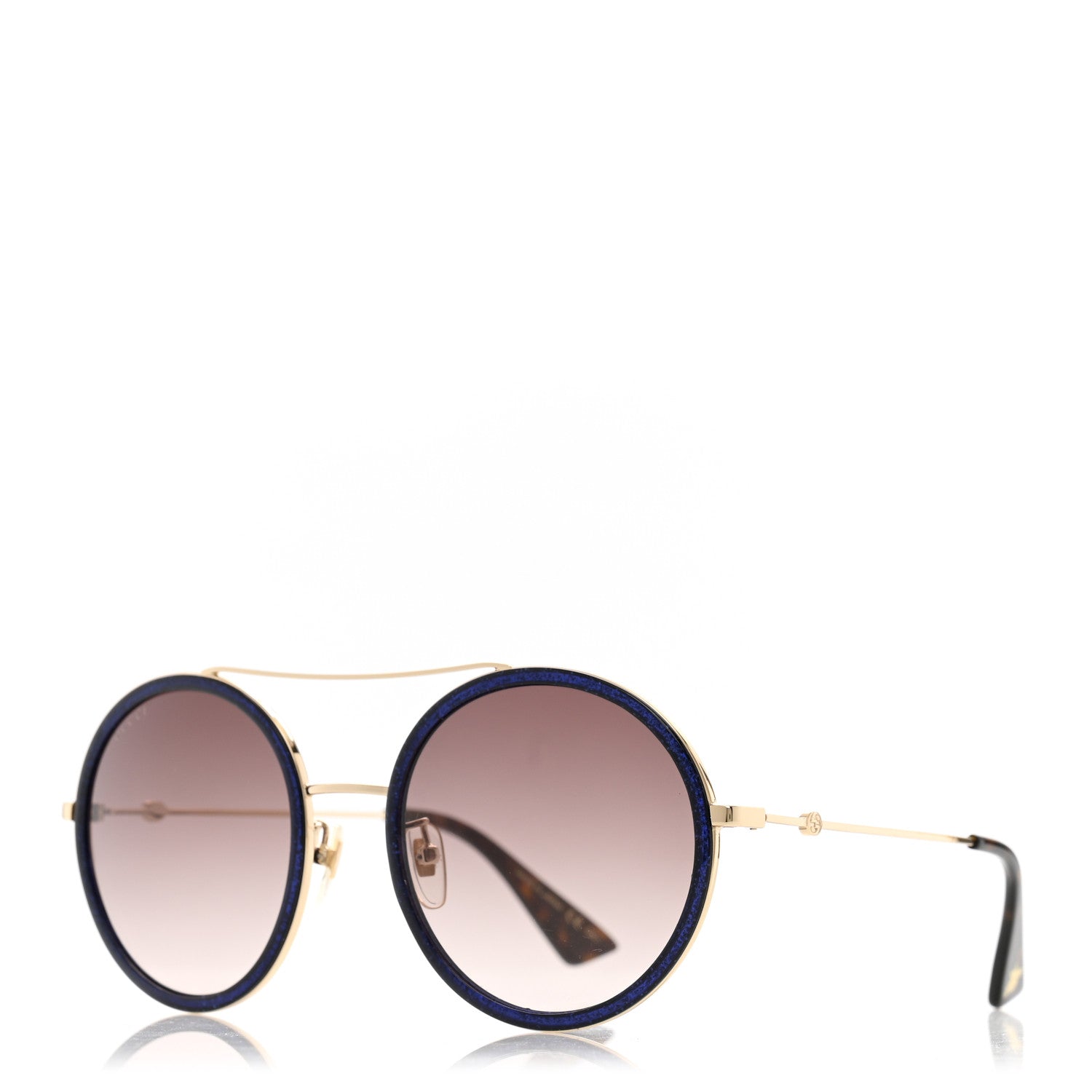 Gucci Round Sunglasses GG0061S Blue 1 of 8