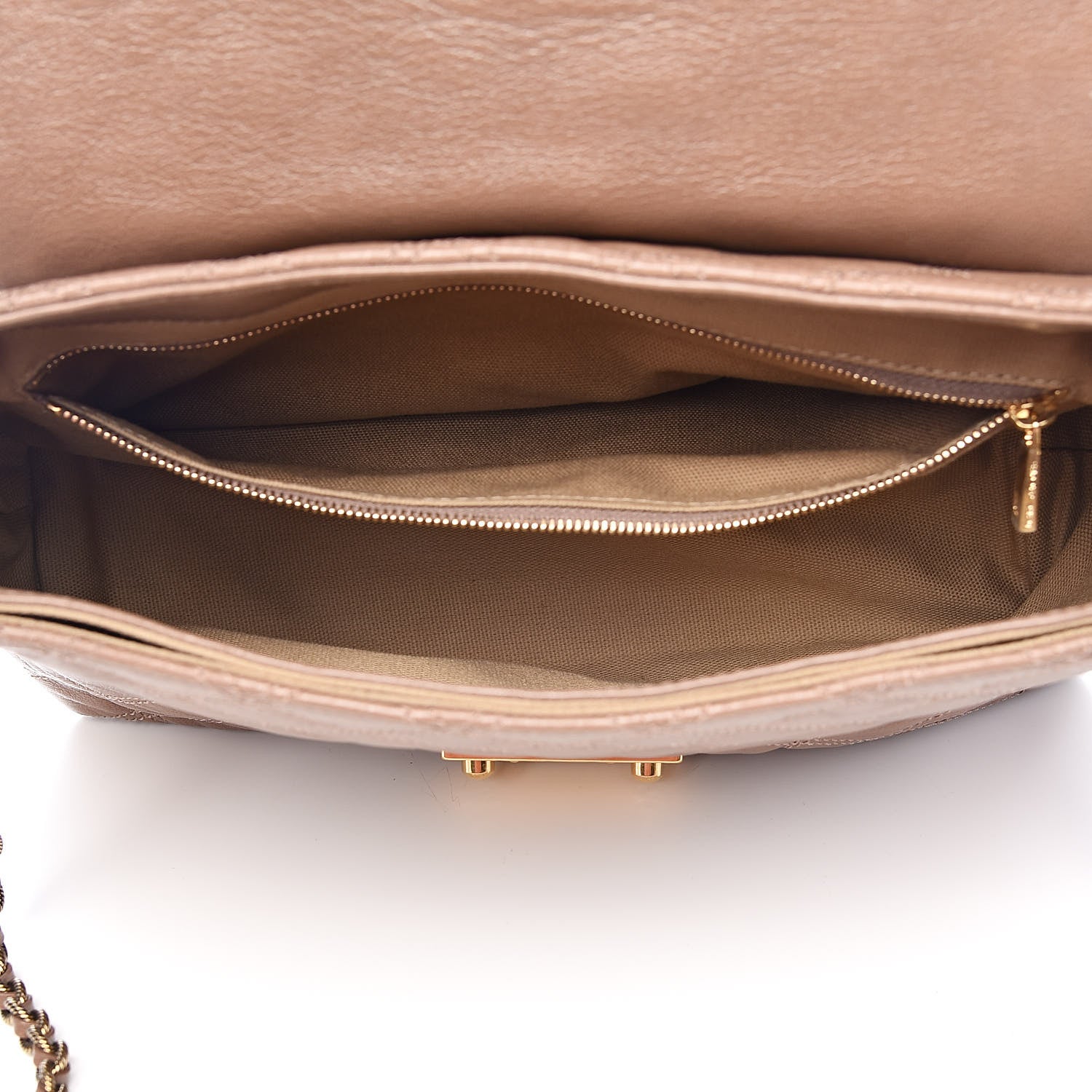 Marc Jacobs Lacquered Lambskin Baroque The XL Single Flap Truffle 5 of 9