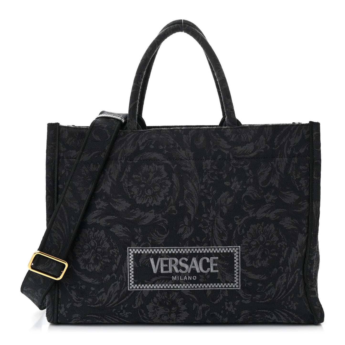 Jacquard Barocco Medium Athena Tote Black