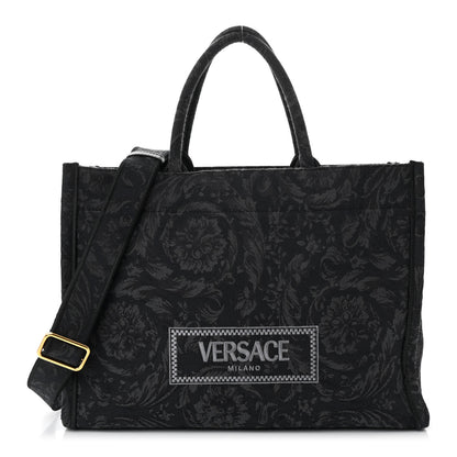 Versace Jacquard Barocco Medium Athena Tote Black 1 of 10