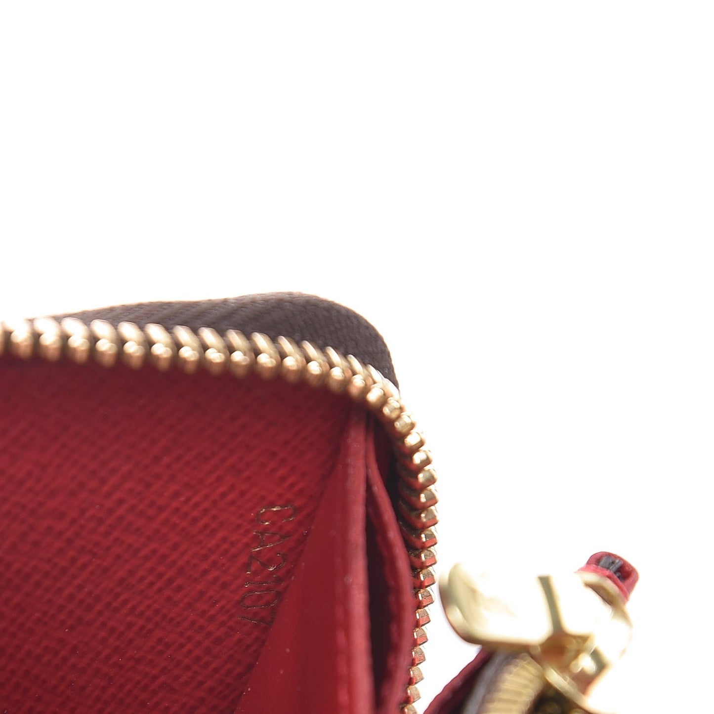 Damier Ebene Clemence Wallet Cherry
