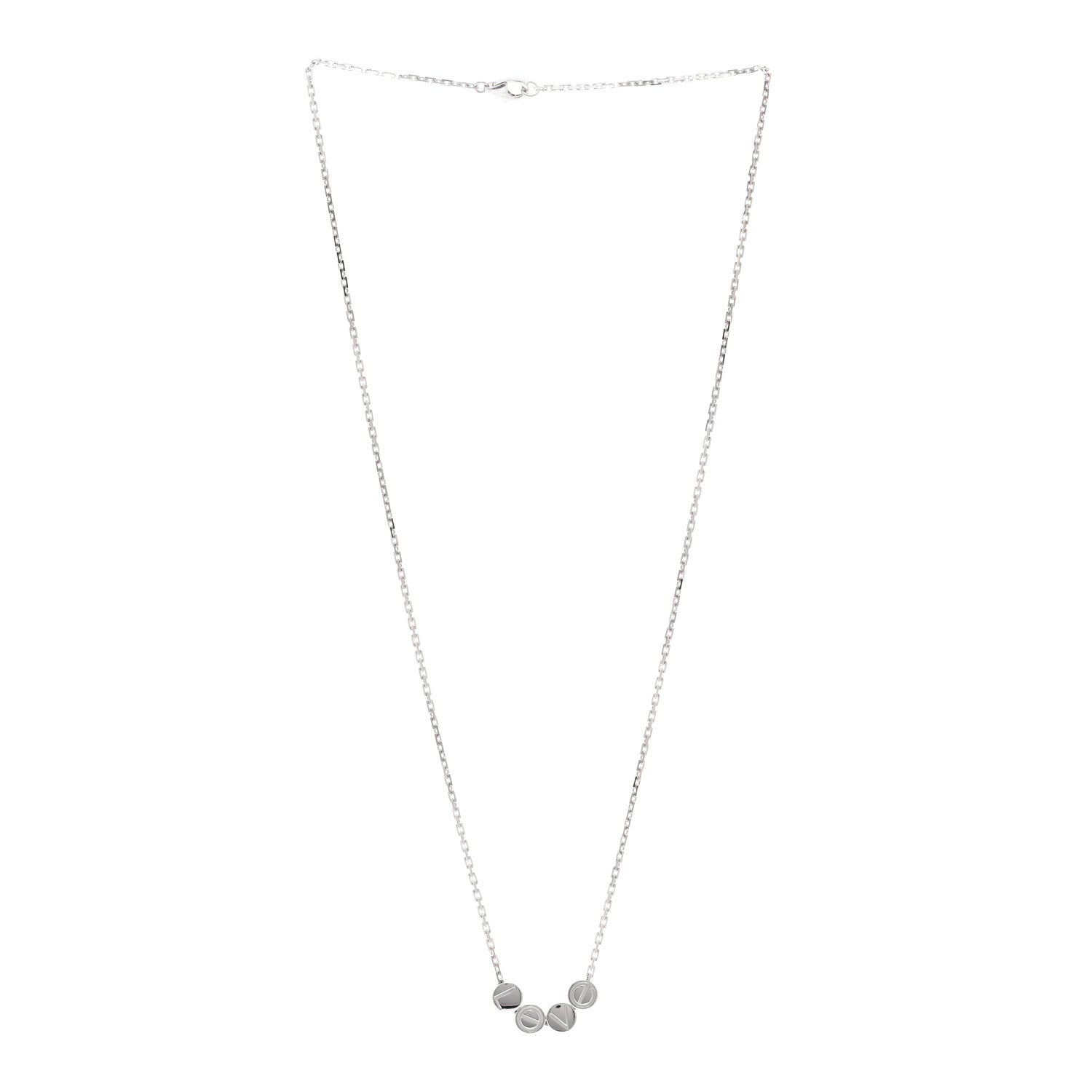 Cartier 18K White Gold LOVE Slide Pendant Necklace 3 of 4