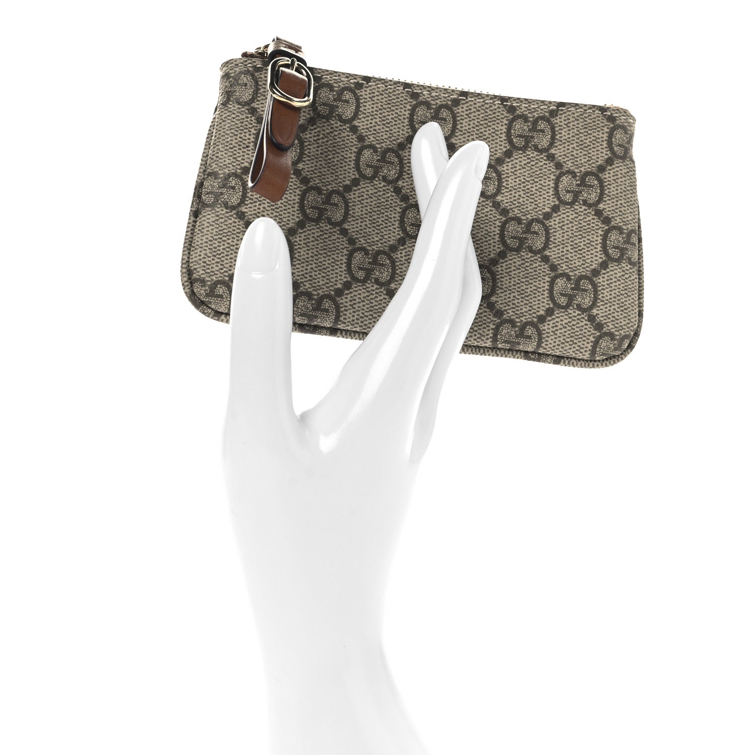Gucci GG Supreme Monogram Selleria Key Case Brown 2 of 8