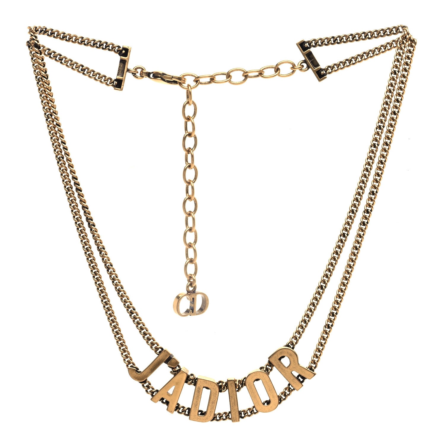 Christian Dior Metal J'Adior Choker Necklace Aged Gold 3 of 5