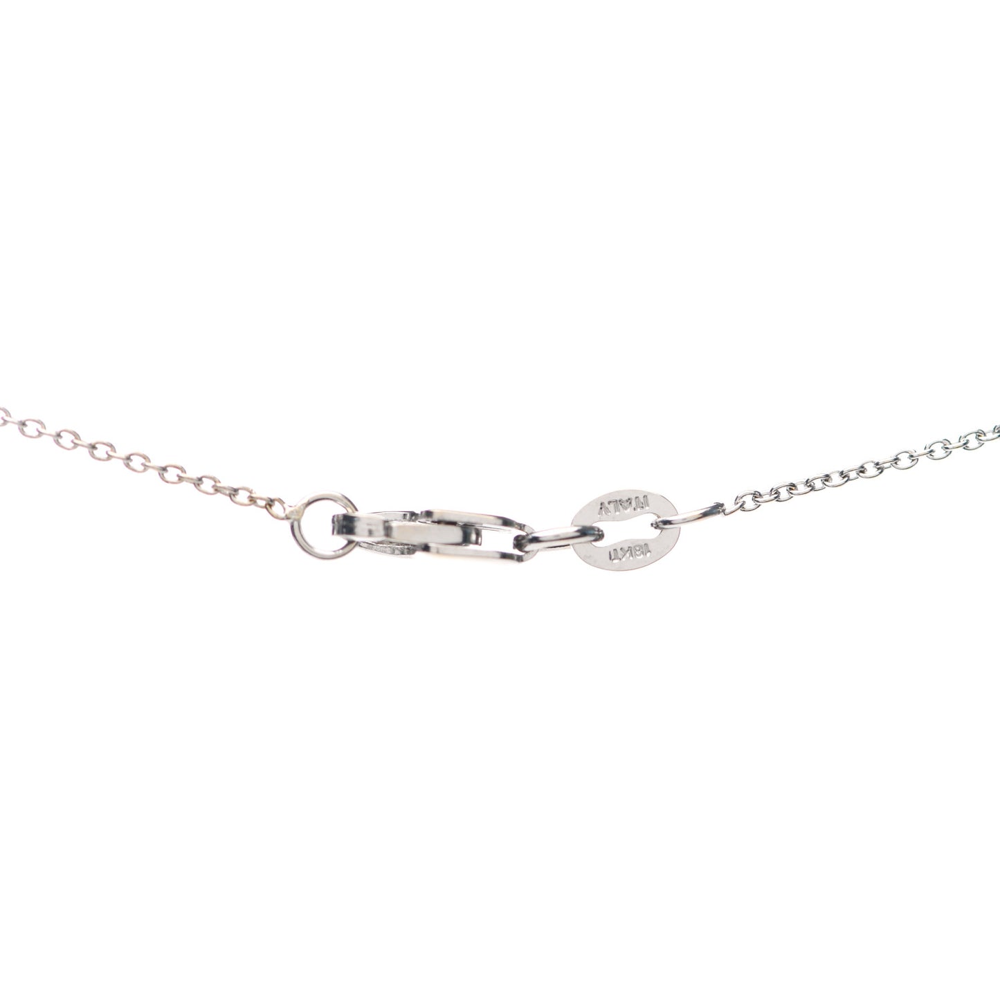 18K White Gold Diamond Tiny Treasures Baby Cross Pendant Necklace