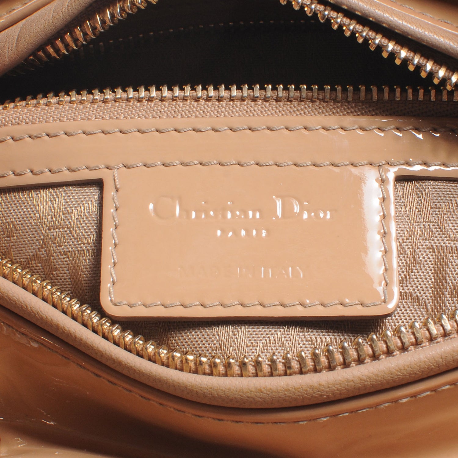 Christian Dior Patent Medium Lady Dior Beige 6 of 7
